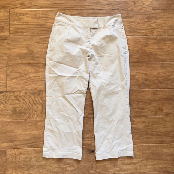Nike Golf Pants Women's Size 6 S Khaki Tan Dri-Fit UV Protection Cropped - Picture 1 of 11